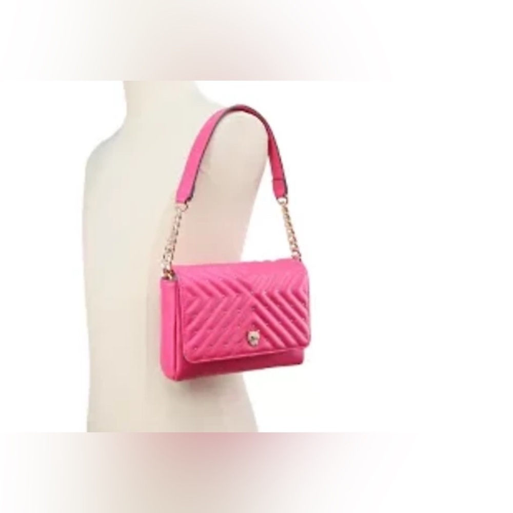 Jessica Simpson Pink Party Ready Flap Shoulder Bag. New With Tags - Picture 2 of 4